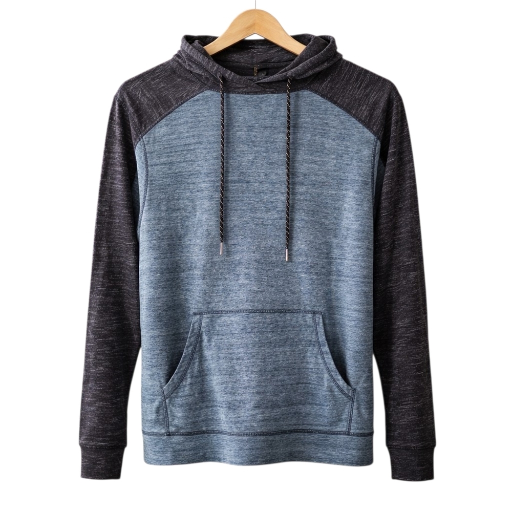 Urban Pipeline Colorblock Hoodie | Men’s Medium Blue Pullover Shirt